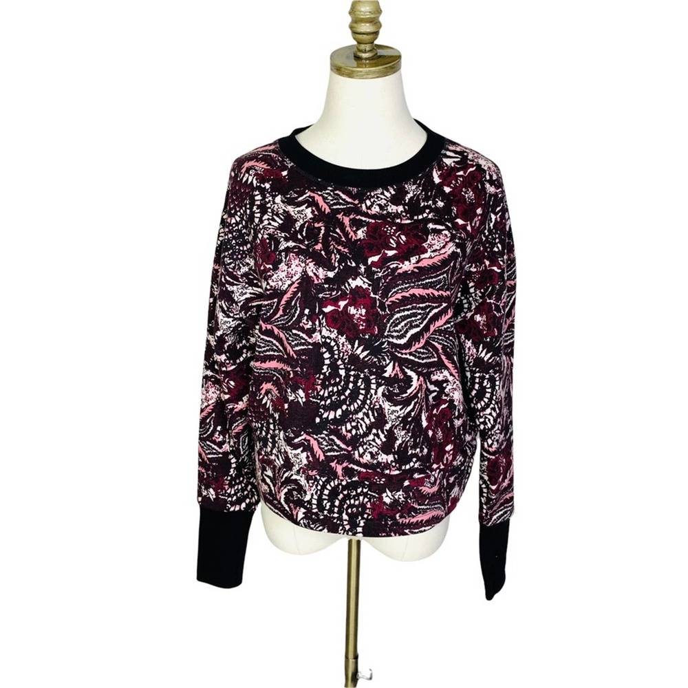 Joie Caleigh Floral Print Oversized Sweatshirt MEDIUM 2918